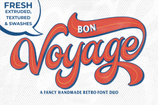 Bon Voyage Duo: Retro-Pop Script Handwritten Fonts for Crafters