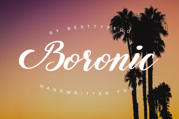 Boronic: A Handmade Calligraphy Font for Romantic Branding