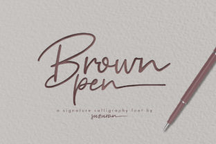 Brown Pen Script Font for Elegant Branding