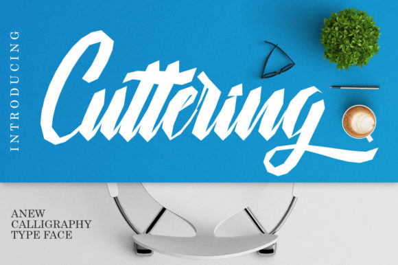 Cuttering Script Font for Editorial Design