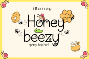 Honey Beezy Font: A Spring-Bees Script Handwritten Typeface