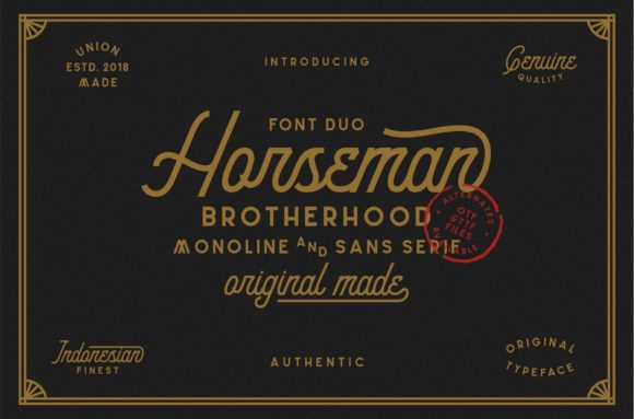 Horseman: A Vintage Script Font for Timeless Editorial Charm