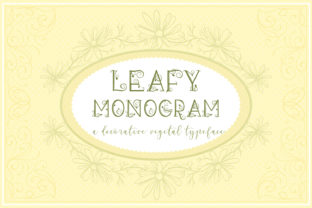 Leafy Monogram: A Hand-Drawn Decorative Font for Nature-Inspired Publishing