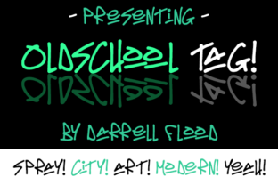 Oldschool Tag Font for Gritty, Urban Craft Projects