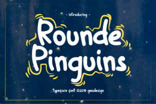 Rounde Pinguins Handwritten Font for Crafters & Sellers