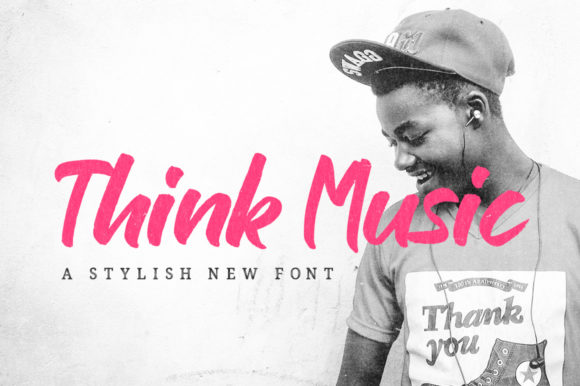 Think Music Script Handwritten Font for Crafters